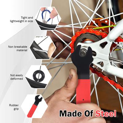 13Pcs 10-15G Bicycle Spoke Wrench Set Portable Bike Spoke Adjustment Wrench with Tiers Lever Pedal Removal Tool for Bike Repair