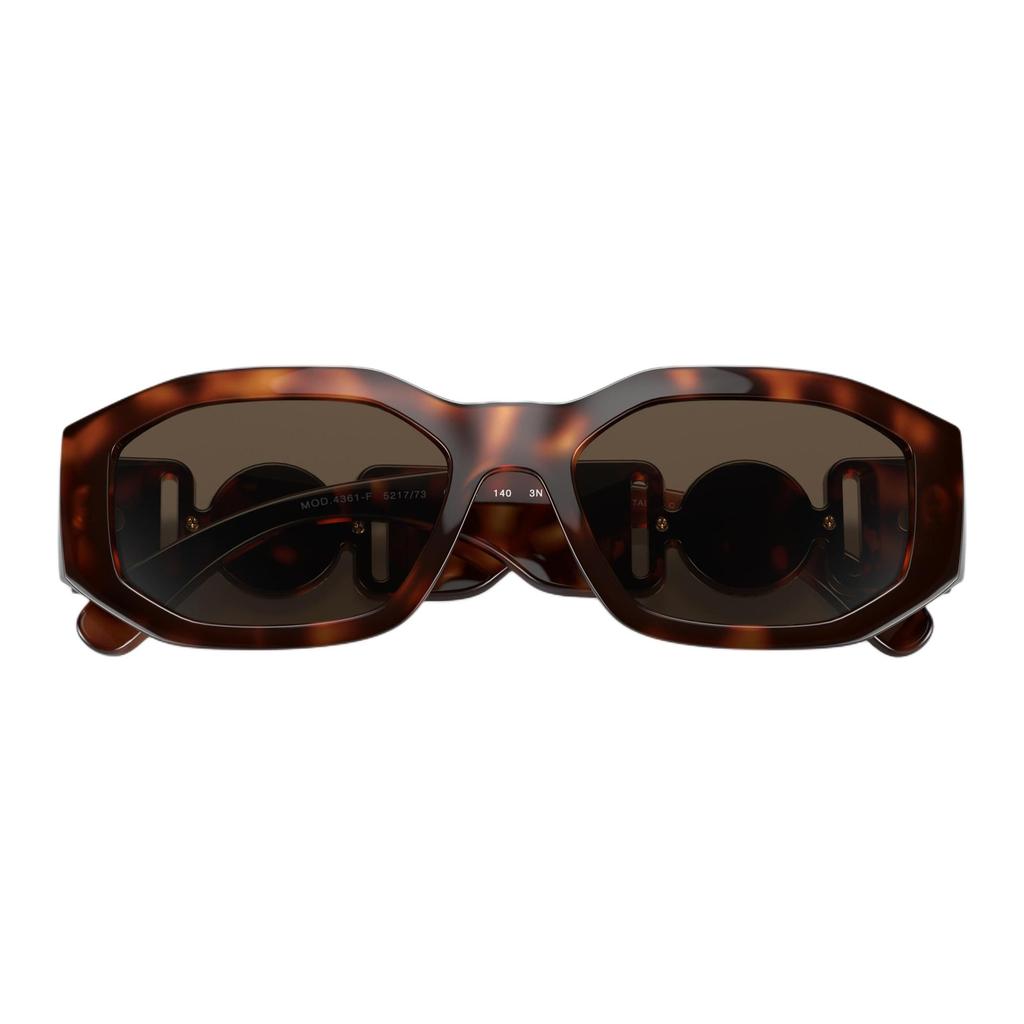 Versace 4361F Elegant Logo Irregular Frame Sunglasses Unisex Sunglasses Tortoise 0VE4361F-521773