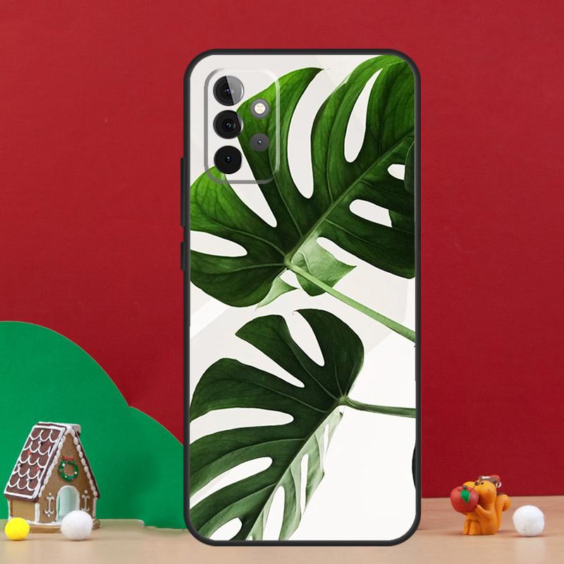 Leaves Monstera Green Case For Samsung Galaxy A55 A52 A32 A12 A33 A06 A16 A26 A36 A56 A15 A53 A13 A34 A54 A14 A17