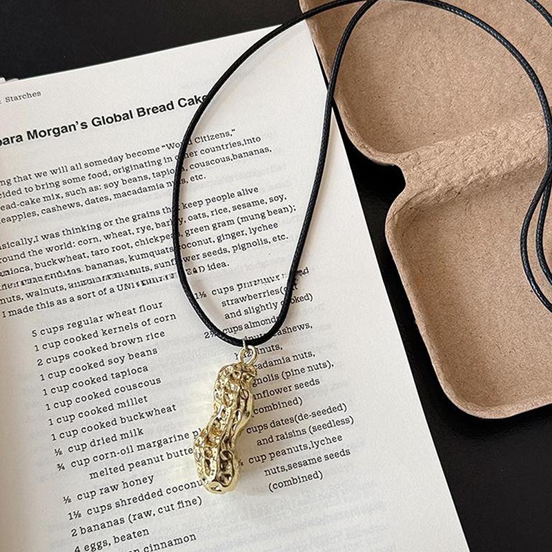 

Творческое персонализированное ожерелье с подвеской в виде арахиса для женщин и девочек, универсальное стильное высококачественное украшение на цепочку для свитера, аксессуары, подарки A6