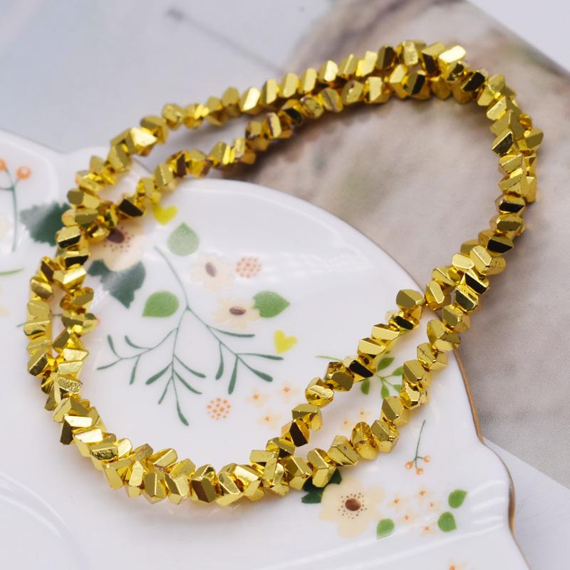 4mm 130pcs High Quality Triangle Crystal Glass Beads Shiny Color Loose Beads For Jewelry Making DIY Earring Necklace