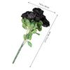 Black Rose Artificial Flower Realistic Looking Fake Rose Stem for Wedding Party Birthday Home Decor DIY Craft Decoration
