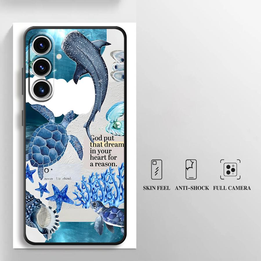 Phone Cover Case for Samsung Galaxy A57 A26 A37 A22 A23 A73 A51 A52 A36 A25 A53 A35 A32 A55 A24 A72 A71 Creative Marine