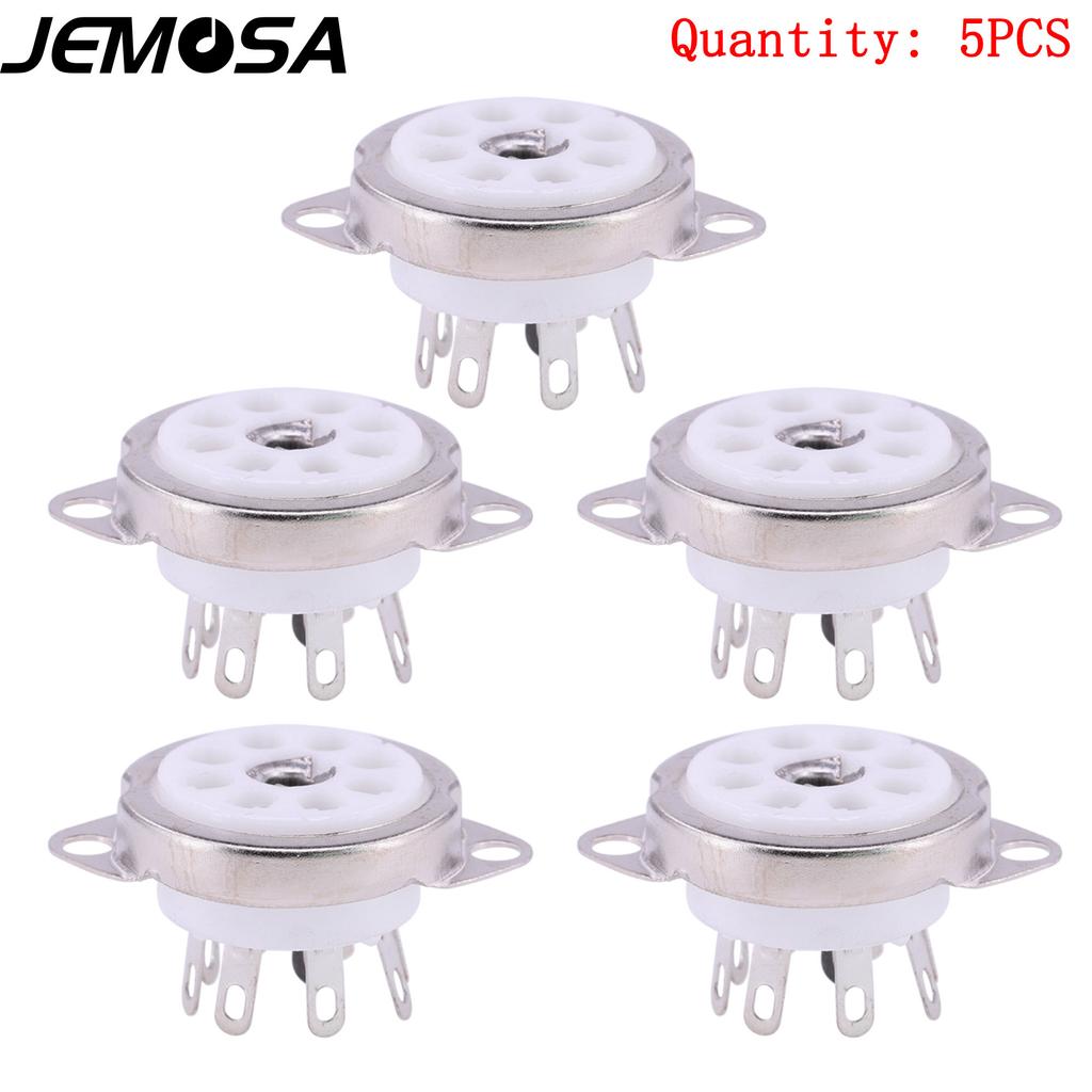 Ceramic 8Pin Tube Socket EURO Valve Tube Base For ECC40 AZ41 EF40 EF42 EL41 Vacuum Tube Amplifier Audio HIFI DIYGood product