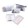 50pcs Transparent and Frosted Plastic Storage Bags with Zipper and Ring Pull for Gift Bags Makeup Stationery and Travel