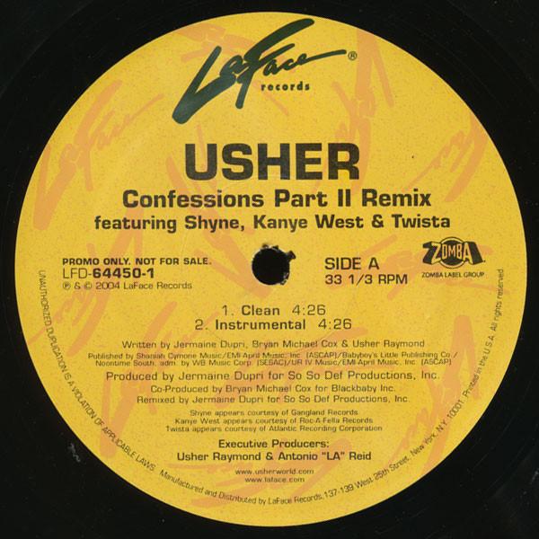 12inch Record USHER SHYNE KANYE WEST  TWISTA  Confessions Part II Remix LFD644501 LaFace Records 2004 US Rap  HipHopRB Used