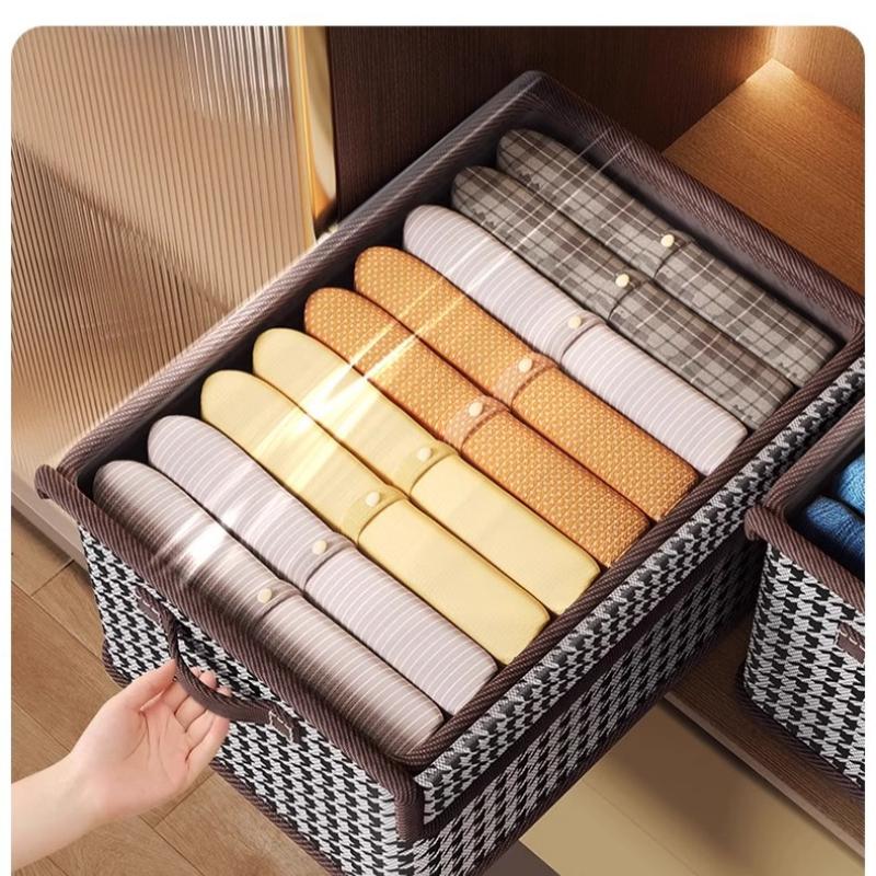 1Pc Household Qiandongge Foldable Large Capacity Separated Storage Box Clothing Pants Organizing Box Storage Box Storage Box Factory