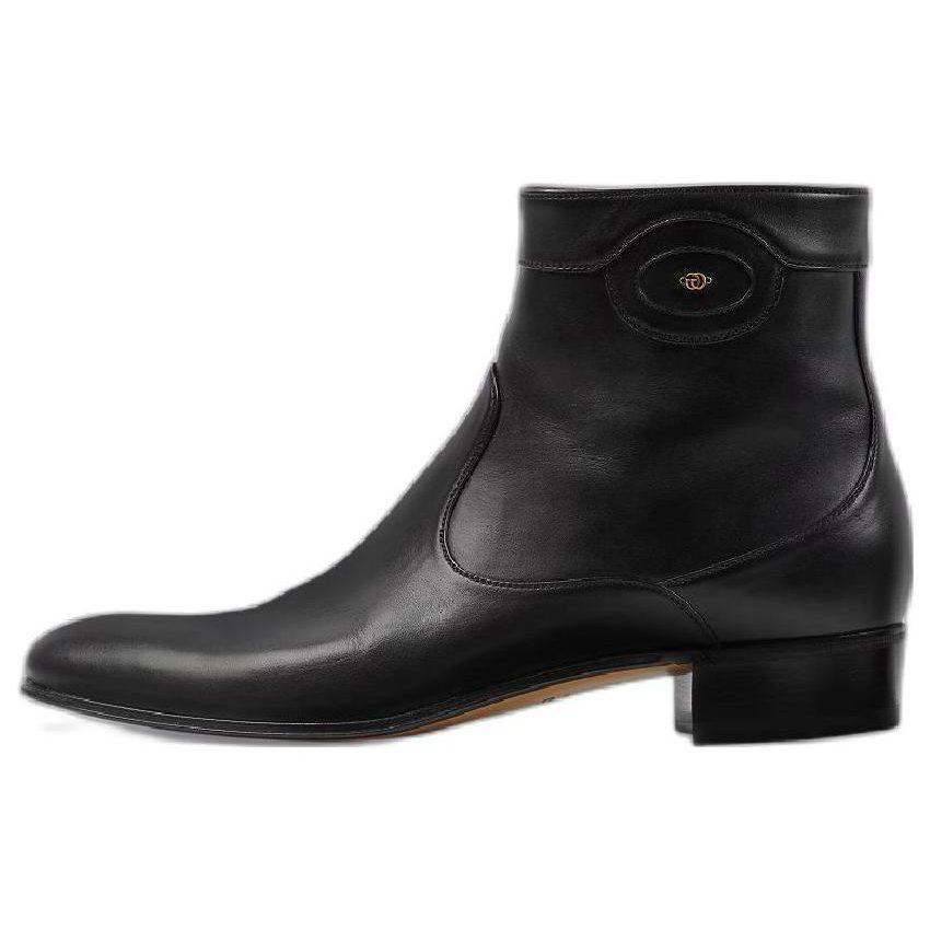 Gucci Ankle Boot 'Logo Embellished - Black' 719742 06F00 1000