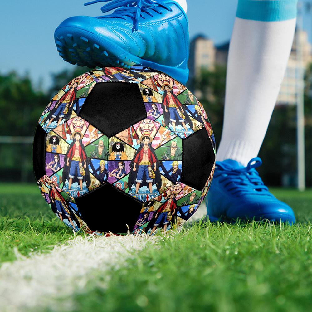 1pc One Piece Football Soccer Ball Size 5 Indoor Soccer Ball Fashion Colorful  Backyard Game -Great For Sports Fans Gift HE72