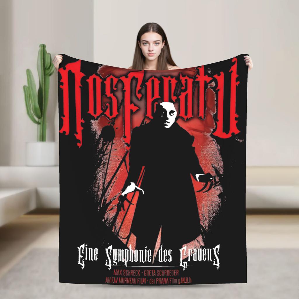 Masquerade Clan Nosferatu Revised Knitted Blankets Flannel  Super Warm Throw Blankets for Airplane Travel Bedspread