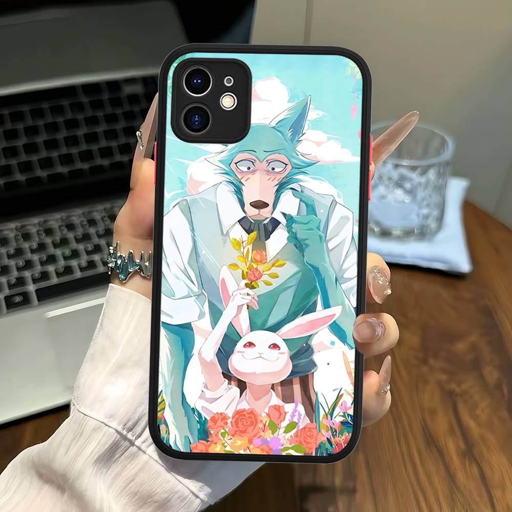 Klassische Japanische Anime B-Beastars Matt Transluzente Handyhülle Für Iphone 16 ProMax 15 14 13 12 11 X XS PRO Plus