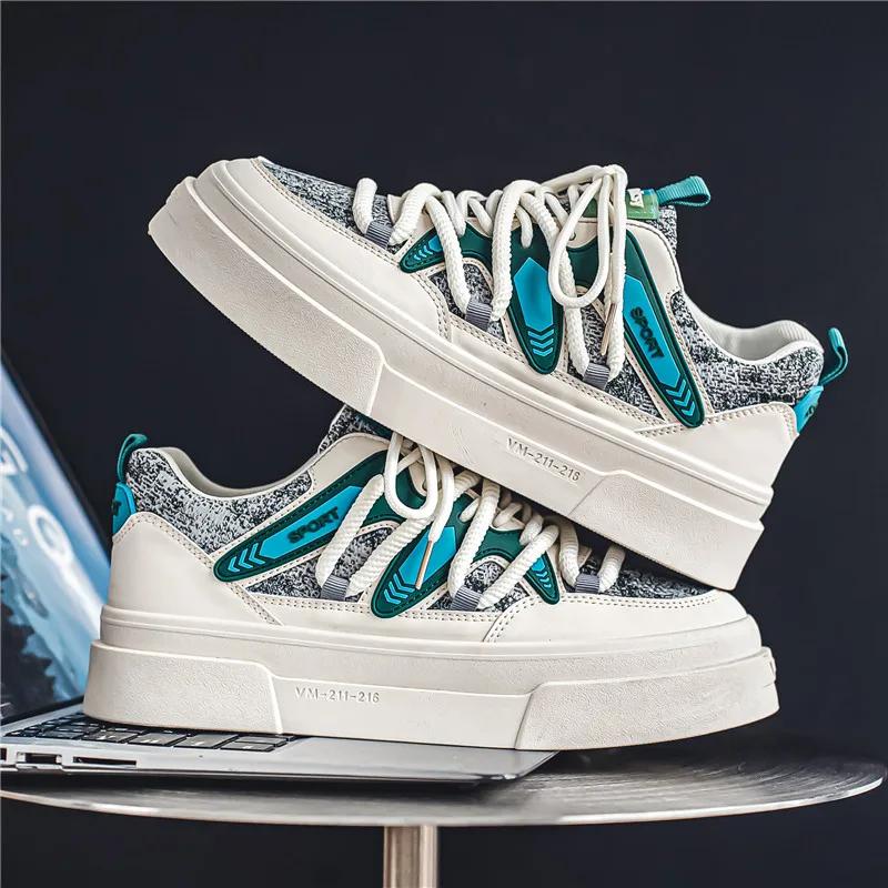 Shoes Men Sports and Leisure Male Sneakers Loafers Men's Sneakers Skateboard Apring and Autumn New Thick Bottom Casual Shoes