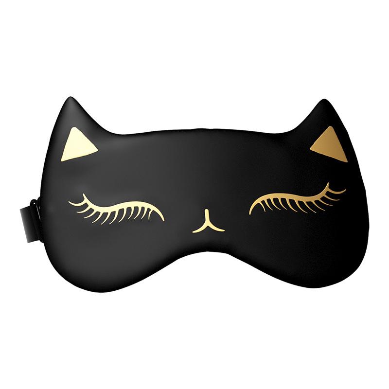 Imitierte Seide Schlafmaske Nachtmaske Augenabdeckung Glatt für Frauen Männer Fuchs Reise Entspannung Augenklappen Nacht Atmungsaktive Augenbinde
