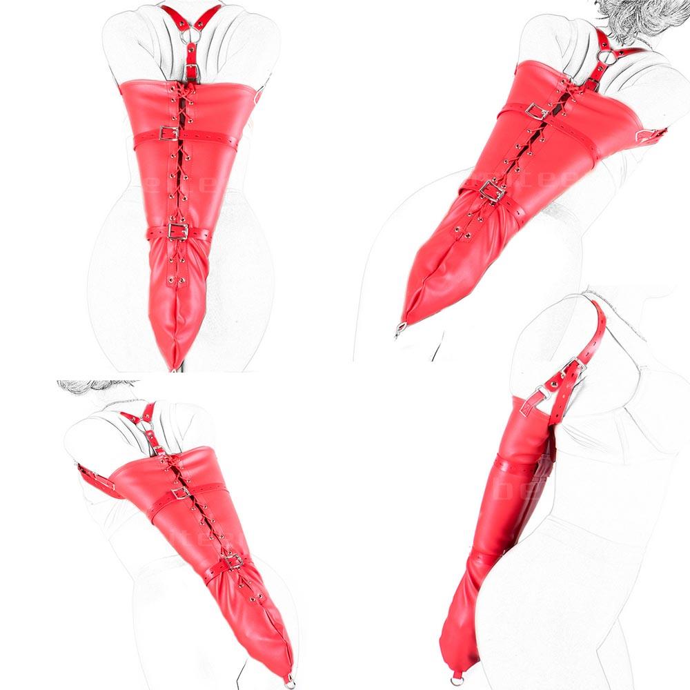 PU kůže Omezení paží pro dospělé Sex Bondage Hračky Vazač paží Otrok Role Play Sada Pouta na paže Erotická sexuální hračka pro muže Ženy