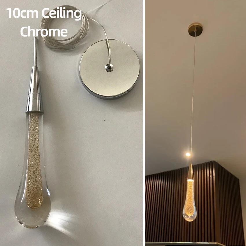 

Постмодерні світлодіодні підвісні світильники з кришталевого скла Hanglamp Tear Drop Light Ресторан Бар Внутрішня підвісна лампа Сходи Люстра Cold White