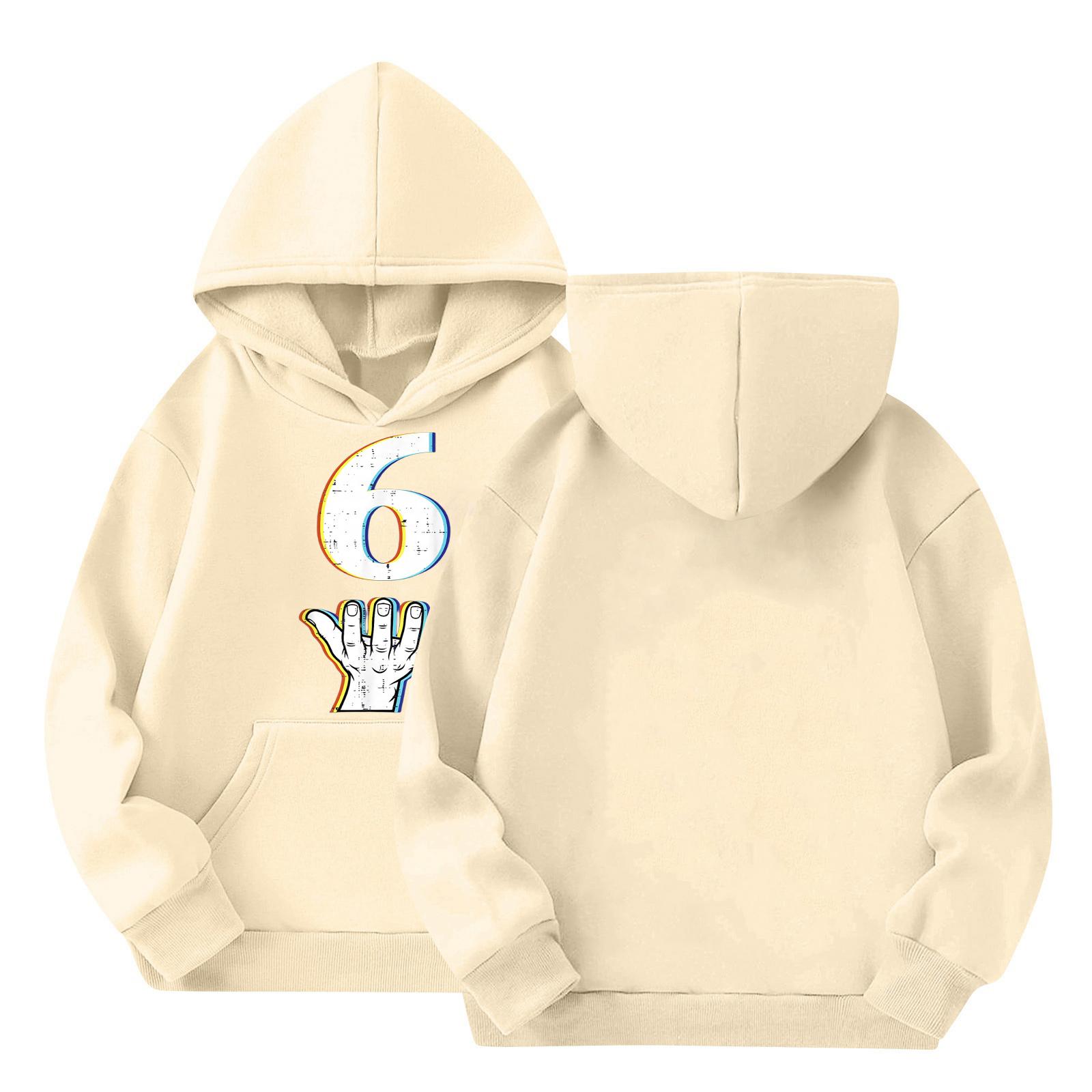 

Милые толстовки для подростков, модные толстовки преппи с капюшоном, оверсайз рубашки с длинным рукавом, одежда для детей 140 бежевый