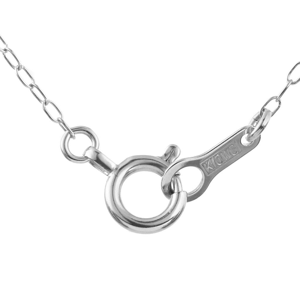 Diamond Pendant K10 White Ribbon [SUEHIRO] Necklace, Gold,