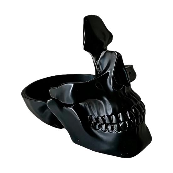 Decorazione Stanza Spettrale Organizer da Scrivania a Forma di Teschio Stampato 3D, Porta Occhiali Novità con Appoggio per il Naso, Accessorio Creativo Portachiavi Monete Gioielli