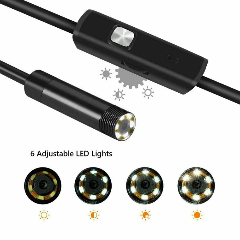 IP67 Waterproof Type-C Endoscope Camera 6 LED Lights Mini Endoscope  Industrial Use