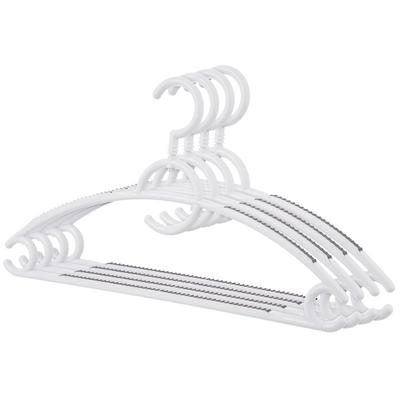 Witte draaibare antislip kledinghangers 4 stuks.