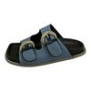 2025 Summer New Denim Casual Flat Bottom Square Head Buckle with Slippers Women's Sandals Wear Versatile Slippers Women's Trend