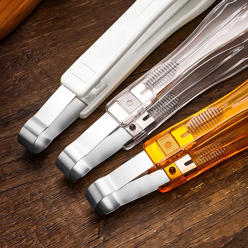 Hot Sale 3/1Pcs Plastic Buffet Serving Tongs Mini Utensil Appetizers Clear Kitchen 8.4 Inch Small Ice