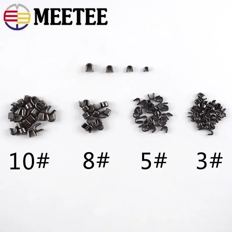 50/100g Meetee 3# 5# 8# 10# Zatyczka do zamka typu U do zamków metalowych, nylonowych, żywicznych Torba Ubrania Suwak Antypoślizgowy Stop Naprawa Akcesoria