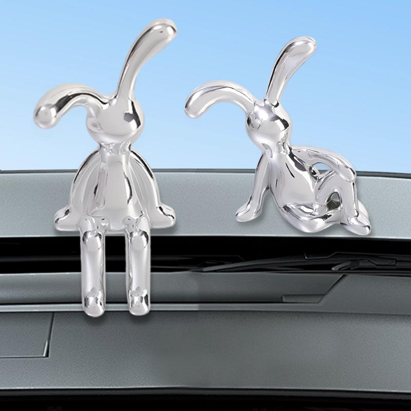 Car Interior Cartoon Animal Ornaments Soft Decorations Table Doll Rabbit Sitting Ornaments Simple Decoration Office Supplies