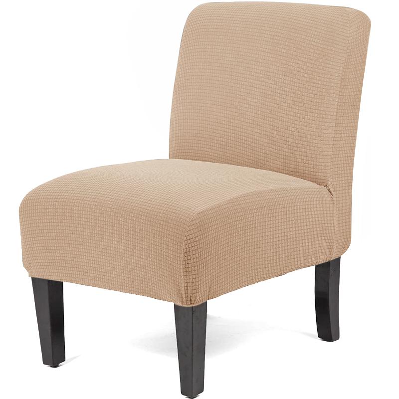 Stretch Spandex Dining Room Hotel Armless Accent Chair Cover Slipcover Armless Chair Furniture Protector Covers