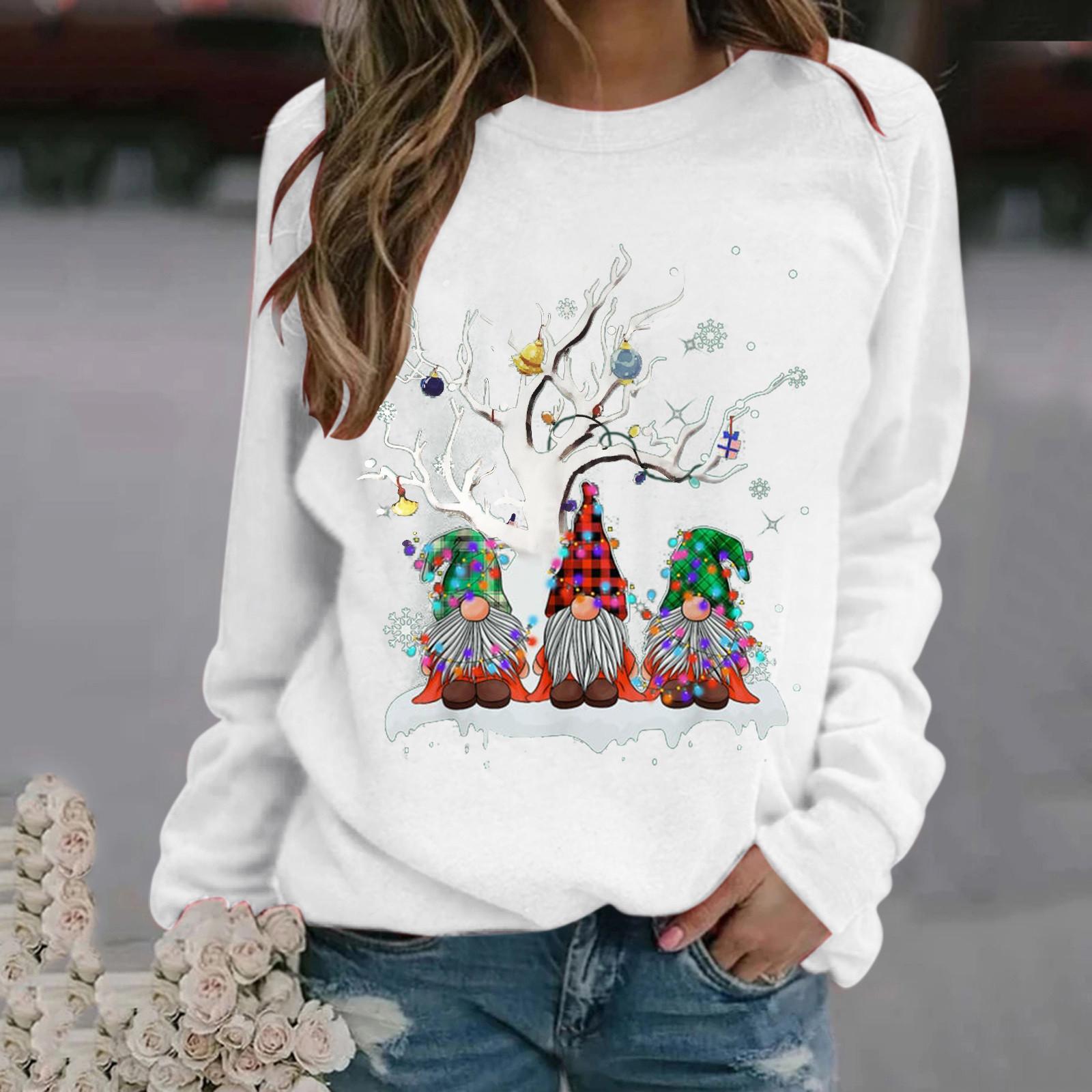 

Толстовка с капюшоном большого размера для тренировок Kpop Ugly Xmas Sudadera женские толстовки с капюшоном Рождественская осень с длинным рукавом толстовка свободного кроя XL