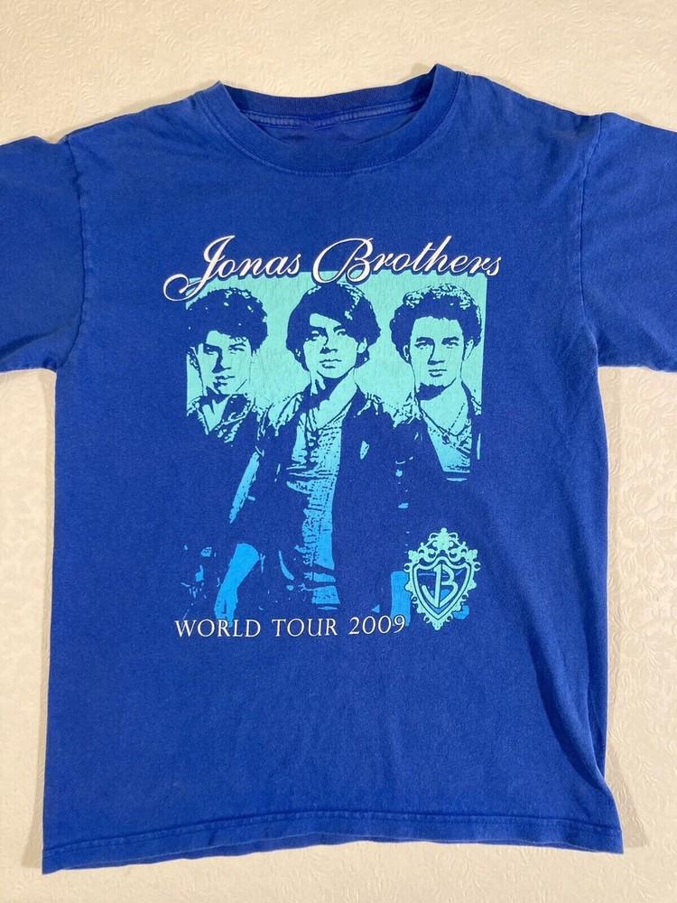 

Jonas Brothers World Tour Band 2009 Shirt Royal Blue Unisex S5XL Unisex T-Shirt XXXXL