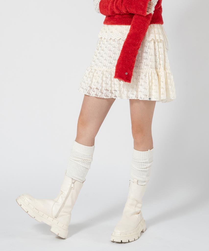 Unusual Normal Zoe Ribbon Mini Skirt_Cream
