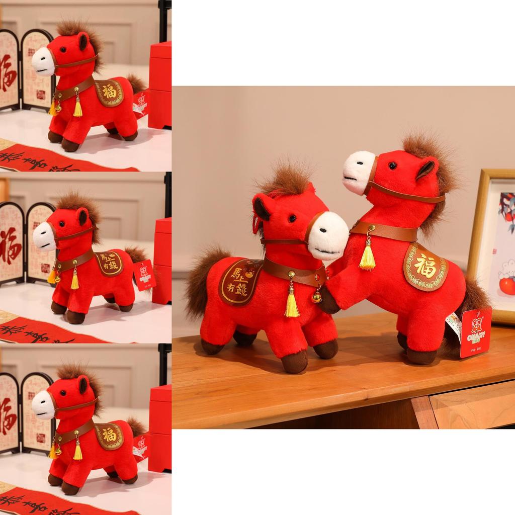 Plush Horse Doll With Pp Cotton Fill For Chinese New Year Celebrations