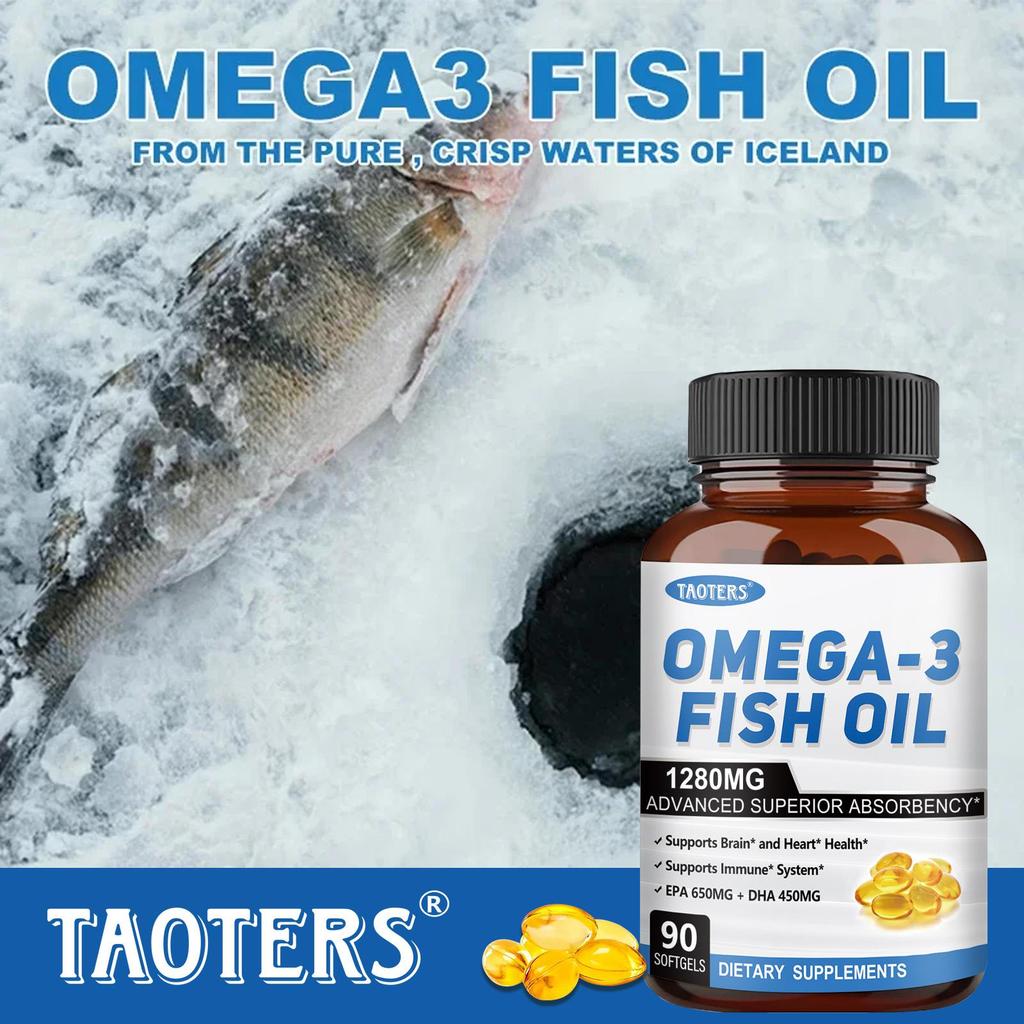 Integratore di olio di pesce Omega 3 con EPA (acido eicosapentaenoico) 650mg 90 capsule