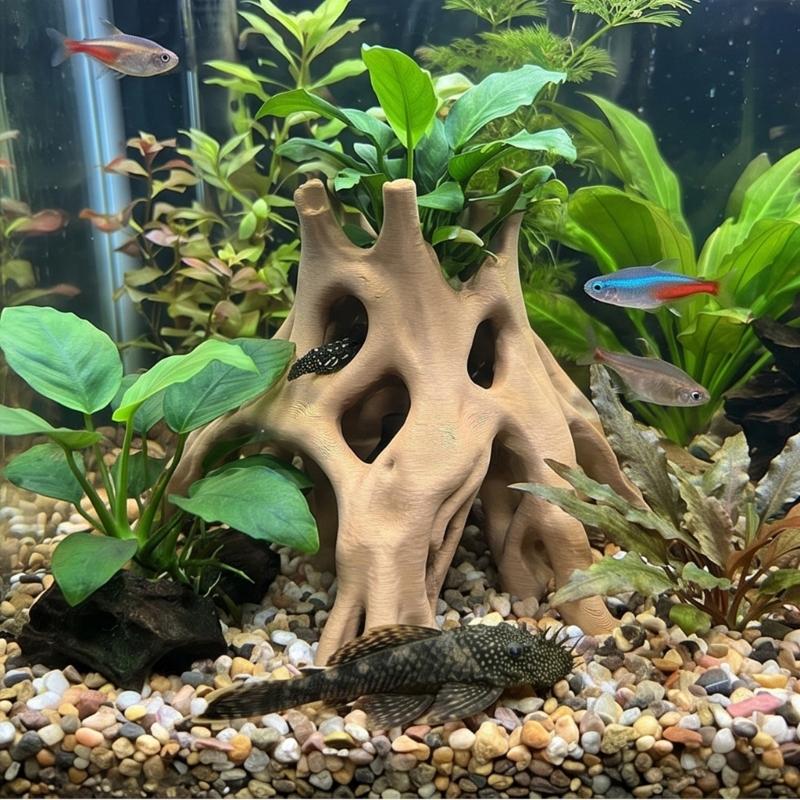 Aquarien Treibholz Dekoration Baumwurzel Verstecke für Fische und Garnelen Ruheplatz Laichplatz und Unterschlupf Natürliche Haltbarkeit
