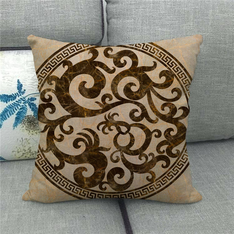 Home Decor Colorful Mandala Pattern Digital Print Pillowcases Pattern Cushion Cover Suitable for Sofa Bedroom Car Pillow Cover