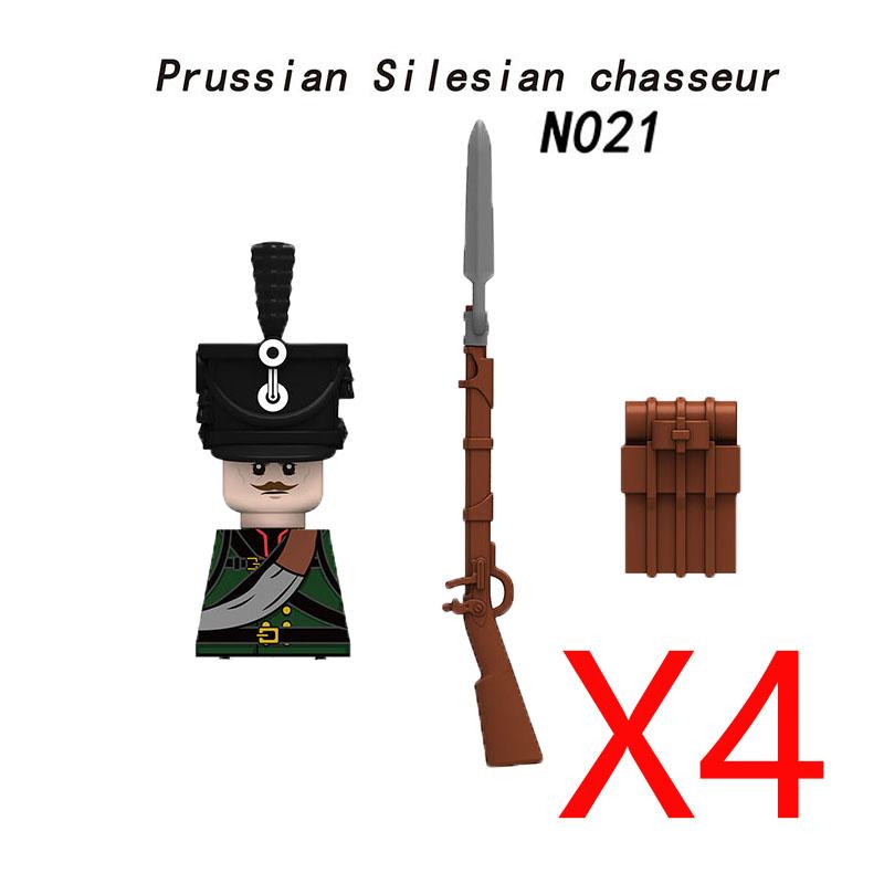 Military Medieval Building Blocks Napoleonic Wars Castle Knight Soldier Figures Weapons Guns British French Army Infantry MOC