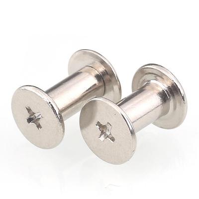 Carbon Steel Nickel-Plated Locking Screw Rivet for Albums and Recipes