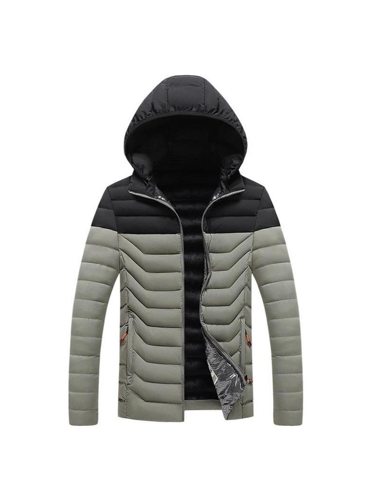 Men's Slim Fit Hooded Cotton Jacket - Warm, Lightweight, & Trendy for Autumn/Winter