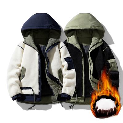 Men and Women Winter Windproof Warm and Comfortable Cotton-padded Jacket Couples Fashion Brand Plus Cashmere Cashmere Cotton-padded Jacket