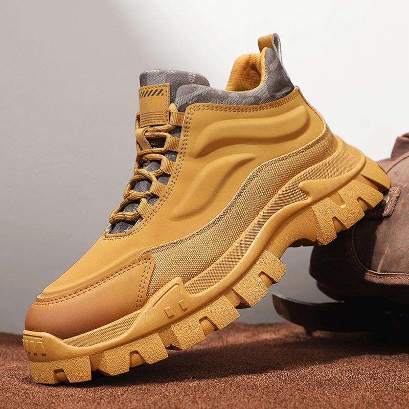 

2024 autumn and winter men s shoes high-top Martin boots men s British style tooling locomotive shoes men s versatile casual trendy shoes 39