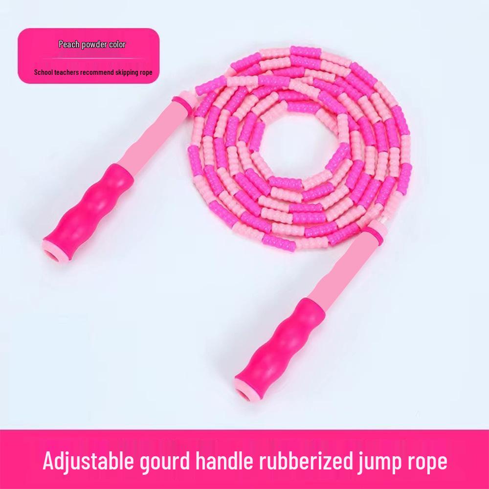 Adjustable Children's Bamboo Beaded Jump Rope for Fitness