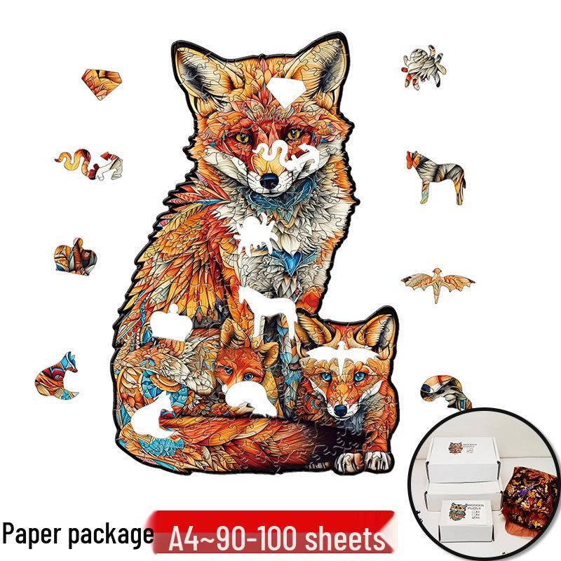 Irregular Animal Dog Penguin Wooden Puzzle in Stock