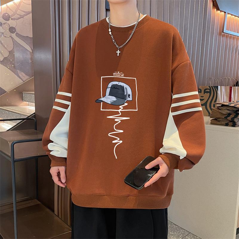 Spring and Autumn Teen Crew Neck Sweater Older Children's Men's Loose Top