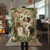 Two Australian Shepherds,pattern Flannel Blanket, High quality Comfortable for All Seasons, Home Decor, Warmth and Comfort, Perfect for Gifts.