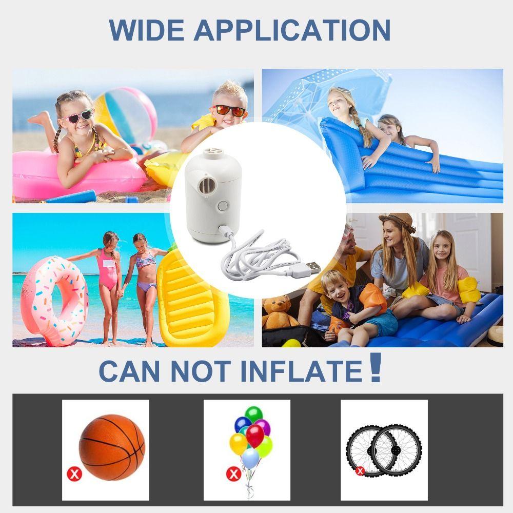 DC 5V Air Inflatable Pump with 4 Connectors Mini Air Pump Electric Air Pump Swimming Ring