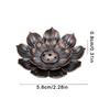 1Pcalloy Incense Burner Stick Holder Buddhism Lotus Line Incense Plate Sandalwood Coil Base Temples Yoga Studios Home Decoration