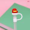 Christmas New Year Theme Cute Straw Dust Cap Dust Plug Detachable Doll Cute Straw Dust Cover Glass Stainless Steel Straw Cover