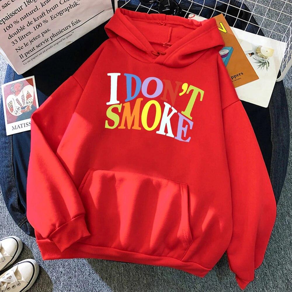 I Don't Smoke Street Printing Hoodie Unisex Personalitate Hip Hop Casual Hoodie Crewneck Fleece Pulovere Sport Cald Hoodie Unisex