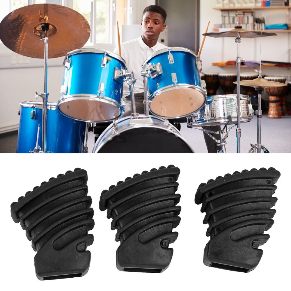 3 Stück Anti-Vibrations Gummi-Füße für Schlagzeug Gummi-Material Schlagzeug-Beinpolster Für Schlagzeug-Set